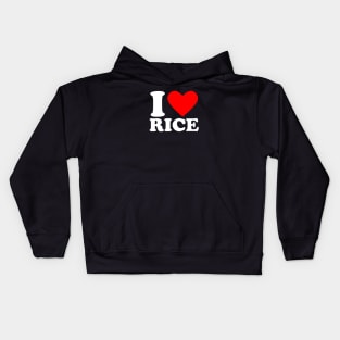 I Love Rice Kids Hoodie